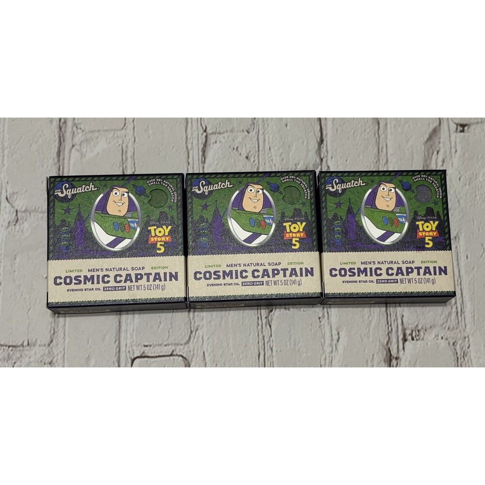 3 Packs Dr. Squatch Toy Story 5 Buzz Lightyear Cosmic Captain, In Box